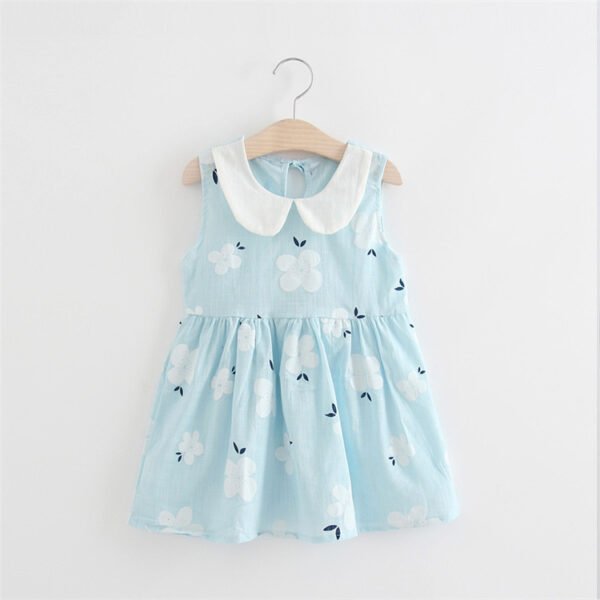 Shell.love| Summer Girls Sleeveless Dress, Blue, Kids