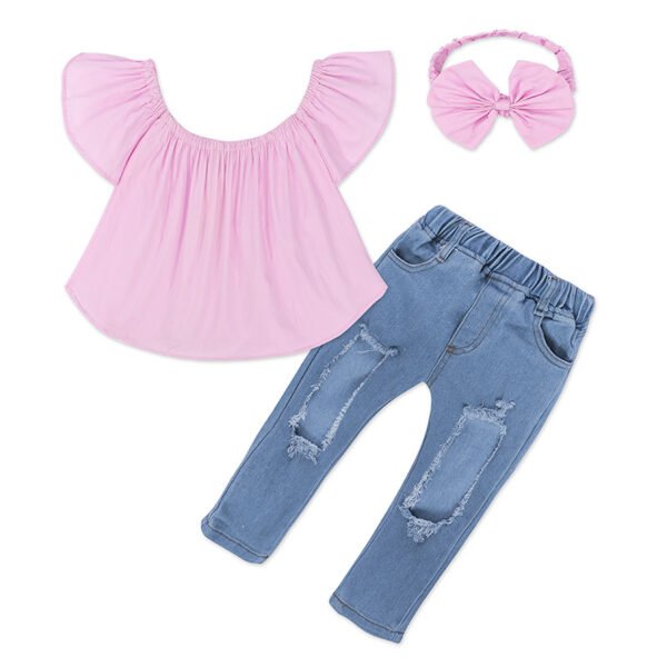 Shell.love| Girls Casual Clothing Set, Light Pink, Kids