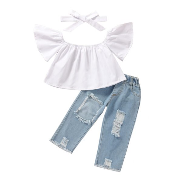 Shell.love| Girls Casual Clothing Set, White, Kids