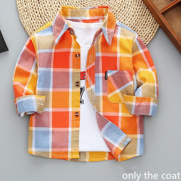 Shell.love| 2-7Years Boys Shirt Coat, Orange, Kids