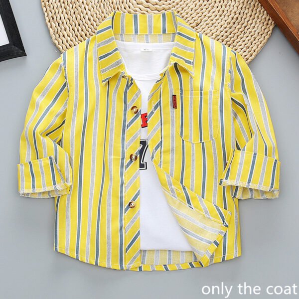 Shell.love| 2-7Years Boys Shirt Coat, Yellow, Kids