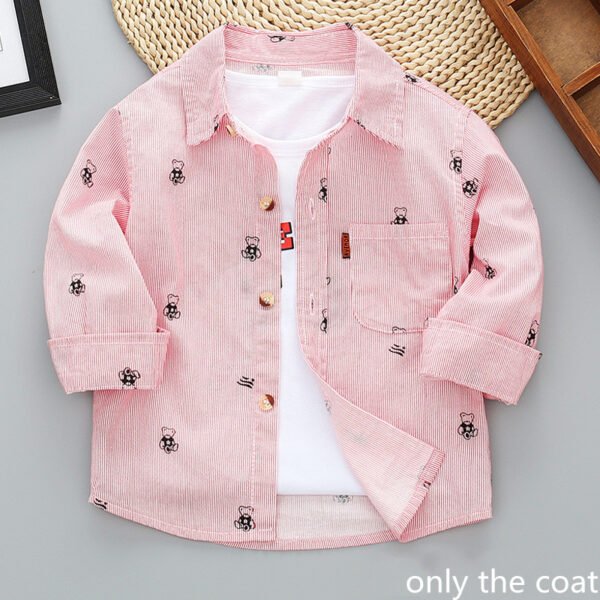 Shell.love| 2-7Years Boys Shirt Coat, Pink, Kids