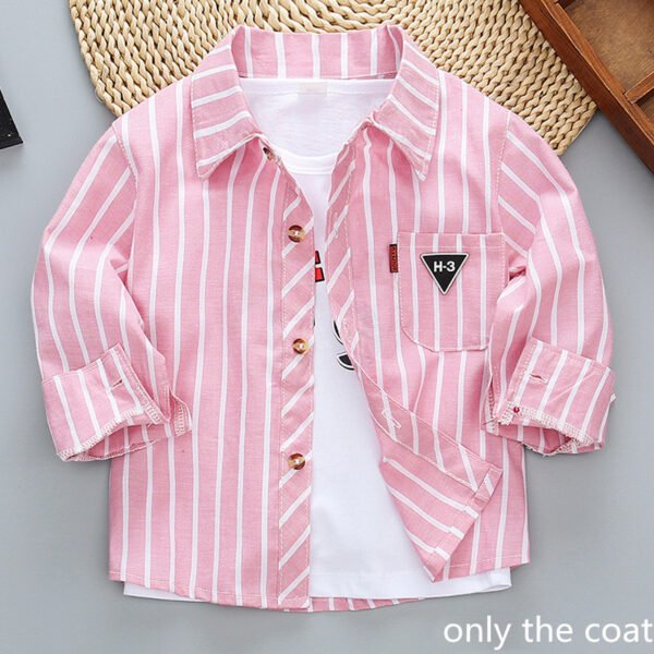 Shell.love| 2-7Years Boys Shirt Coat, Pink, Kids