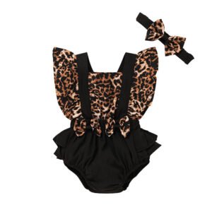 Shell.love| Floral Leopard Baby Romper-Baby