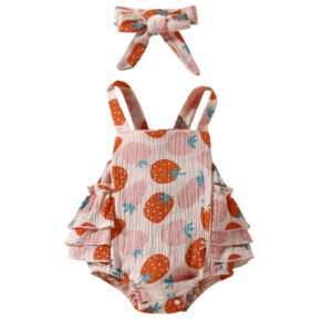 Shell.love| Strawberry Printed Rompers-Baby