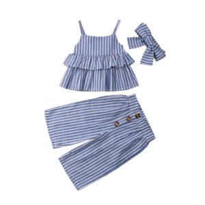 Shell.love| Striped Solid Toddler Girl Clothes- Kids