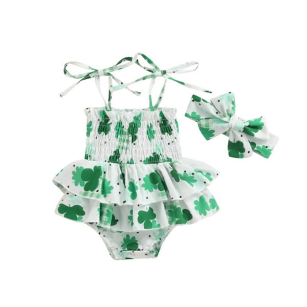 Shell.love| Sleeveless Green Skirt Jumpsuit-Baby