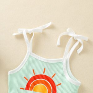 Shell.love| Sleeveless Sun Rainbow Girls Bodysuits, Details