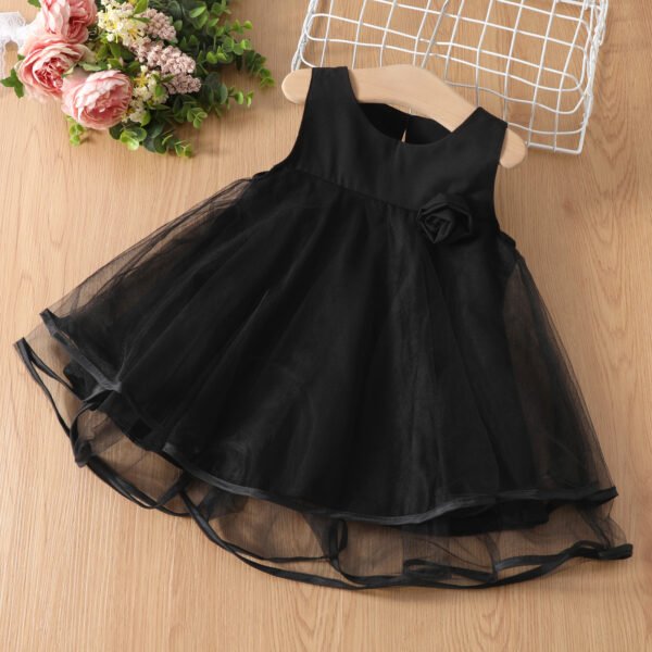 Shell.love| Solid Flower Lace Princess Dress-Kids