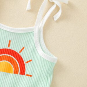 Shell.love| Sleeveless Sun Rainbow Girls Bodysuits, Details