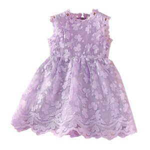 Shell.love| Butterfly Embroidery Lace Princess Dress-Kids