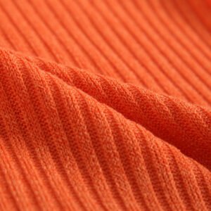 Shell.love| Knitting Rib Leather Kids Clothes, Orange, Kids