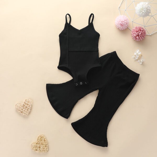 Shell.love| Solid Ribbed Clothes Sets-Baby