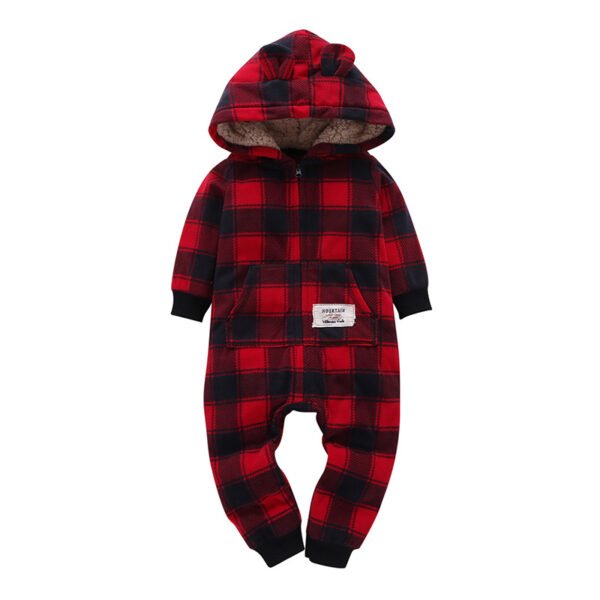 Shell.love| Baby Boys Girls 6-24M Spring Autumn Cartoon Hooded Romper, Red, Baby