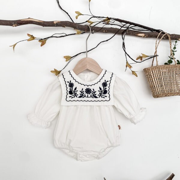 Shell.love| Girls Long Sleeve Embroidered Overalls-Baby