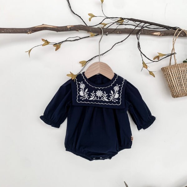 Shell.love| Girls Long Sleeve Embroidered Overalls-Baby