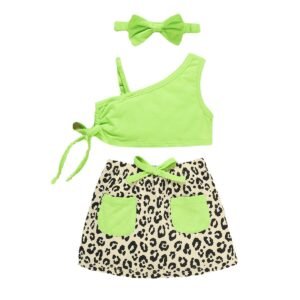 shell.love leopard one shoulder bow toddler kids wear kids (1)