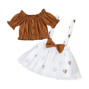 shell.love solid button mesh suspender skirt heart baby girls wear baby (1)