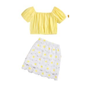 shell.love solid embroidery lace girls clothing set kids (2)