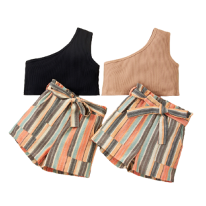 shell.love striped one shoulder 2pcs kids wear kids (1)