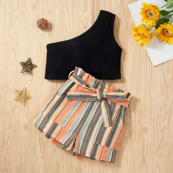 shell.love striped one shoulder 2pcs kids wear kids (1)