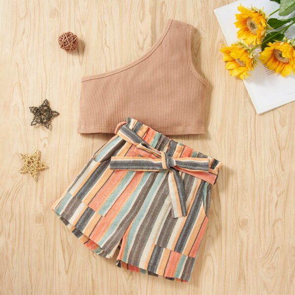 shell.love striped one shoulder 2pcs kids wear kids (2)