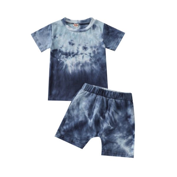 shell.love boys girls tie dyed summer clothes set kids (3)