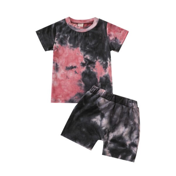 shell.love boys girls tie dyed summer clothes set kids (4)