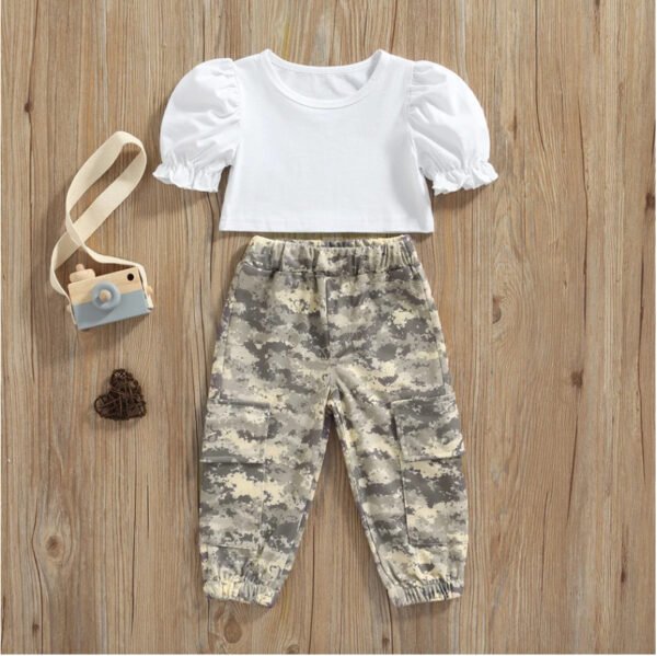 shell.love camouflage Ankle banded pants children clothes kids (1)