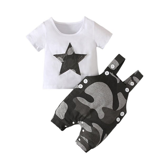 shell.love camouflage star suspender boys clothing set kids (2)
