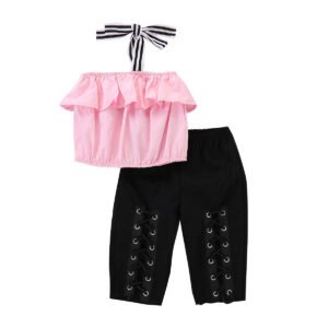 shell.love halter lace top bandage pants girls clothing kids (1)