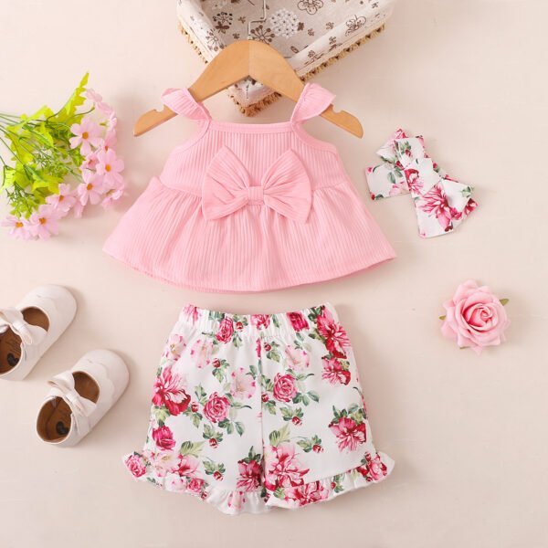 shell.love knitting bow floral shorts baby girls clothing baby (1)