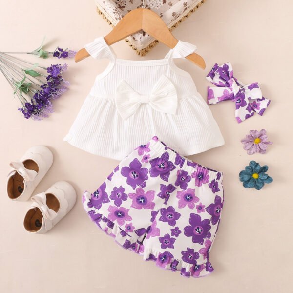 shell.love knitting bow floral shorts baby girls clothing baby (2)