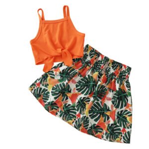 shell.love knitting top flower printed skirt kids wear kids (1)