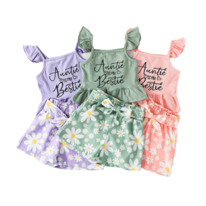 shell.love letter sleeveless floral belt shorts girls clothes kids (1)