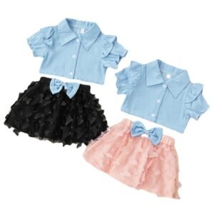 shell.love puff sleeve tulle butterfly skirt girls costume kids (1)