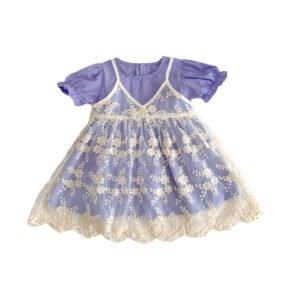 shell.love solid embroidered lace mesh girls dress kids (1)