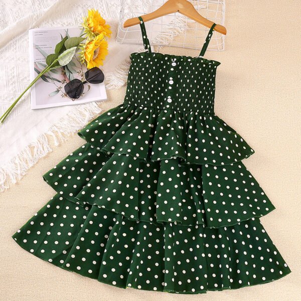 shell.love suspender polka dot ruffles girls frock kids (3)