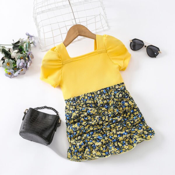 shell.love floral print ruched ruffle hem skirts girls clothes kids (5)