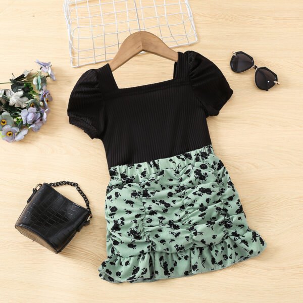 shell.love floral print ruched ruffle hem skirts girls clothes kids (8)