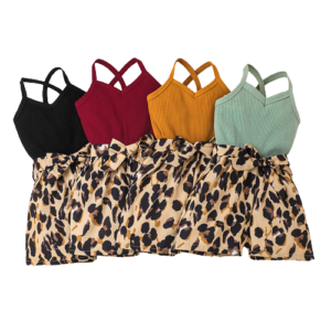 shell.love girls leopard shorts ribbed jumpsuit kids (1)