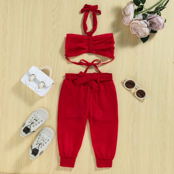 shell.love halter crop tops lace pants girls clothes kids (2)