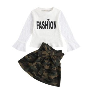 shell.love knitted letter top camouflage skirt kids wear kids (1)