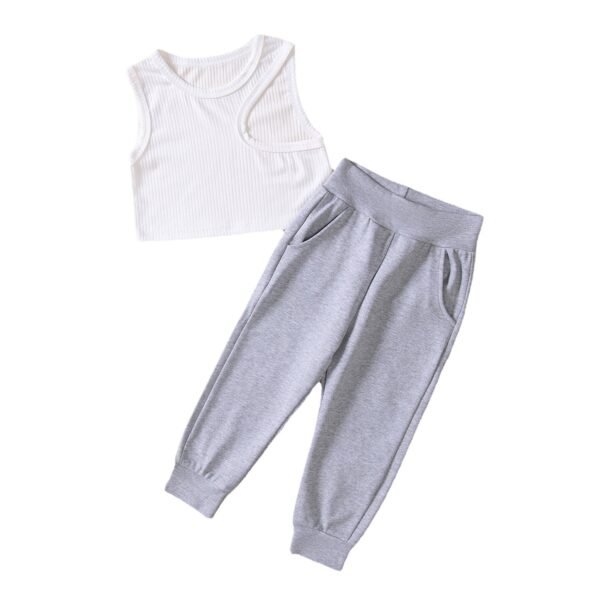 shell.love knitting vest solid pants children sports wear kids