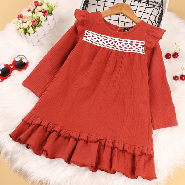 shell.love lace embroidered solid children dress kids (3)