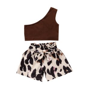 shell.love one oblique shoulder leopard shorts girls wear kids (1)