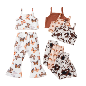shell.love printing vest flared pants baby girls clothes kids (1)