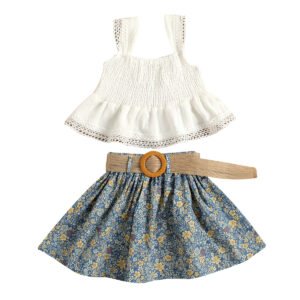 shell.love lace top floral pleated skirt girls clothing kids (1)