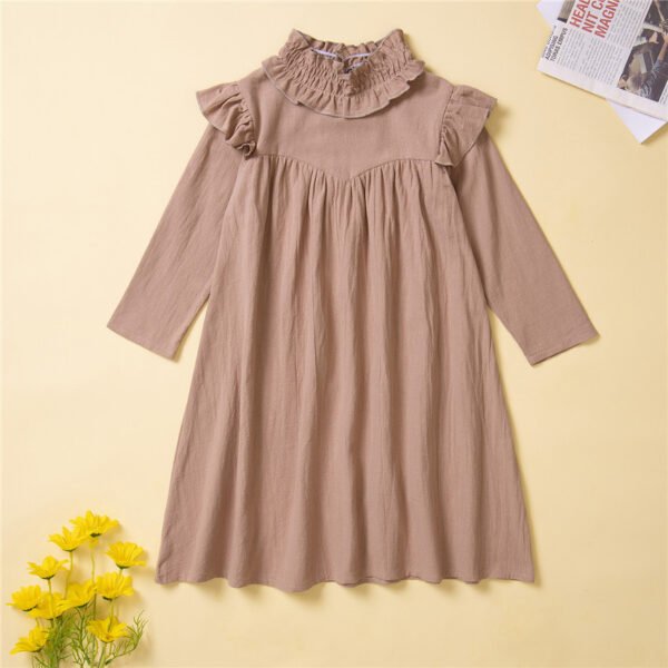 shell.love long sleeve solid girls dress kids (1)