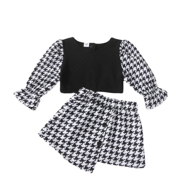 shell.love plaid irregular skirts baby clothing kids (1)